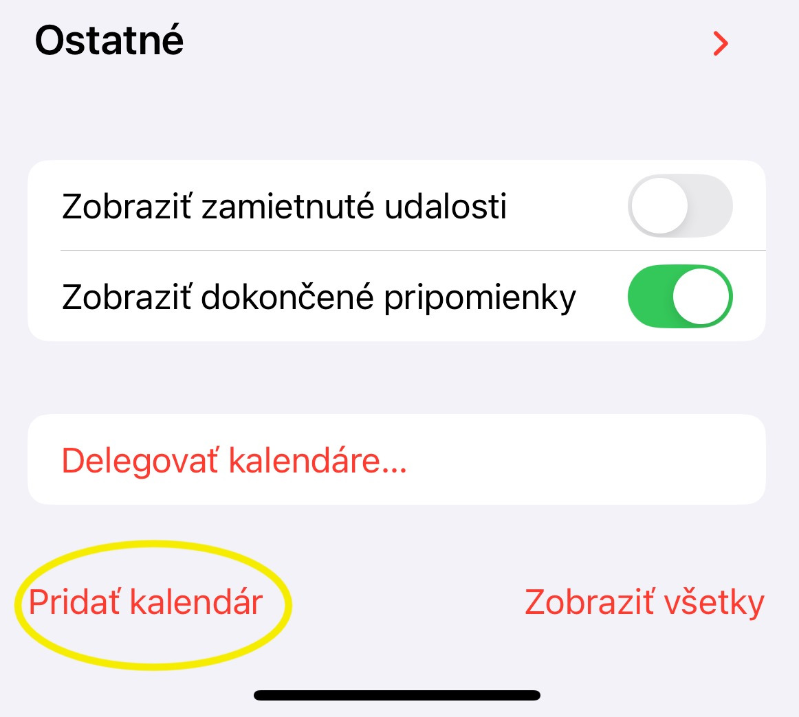 Správa kalendárov